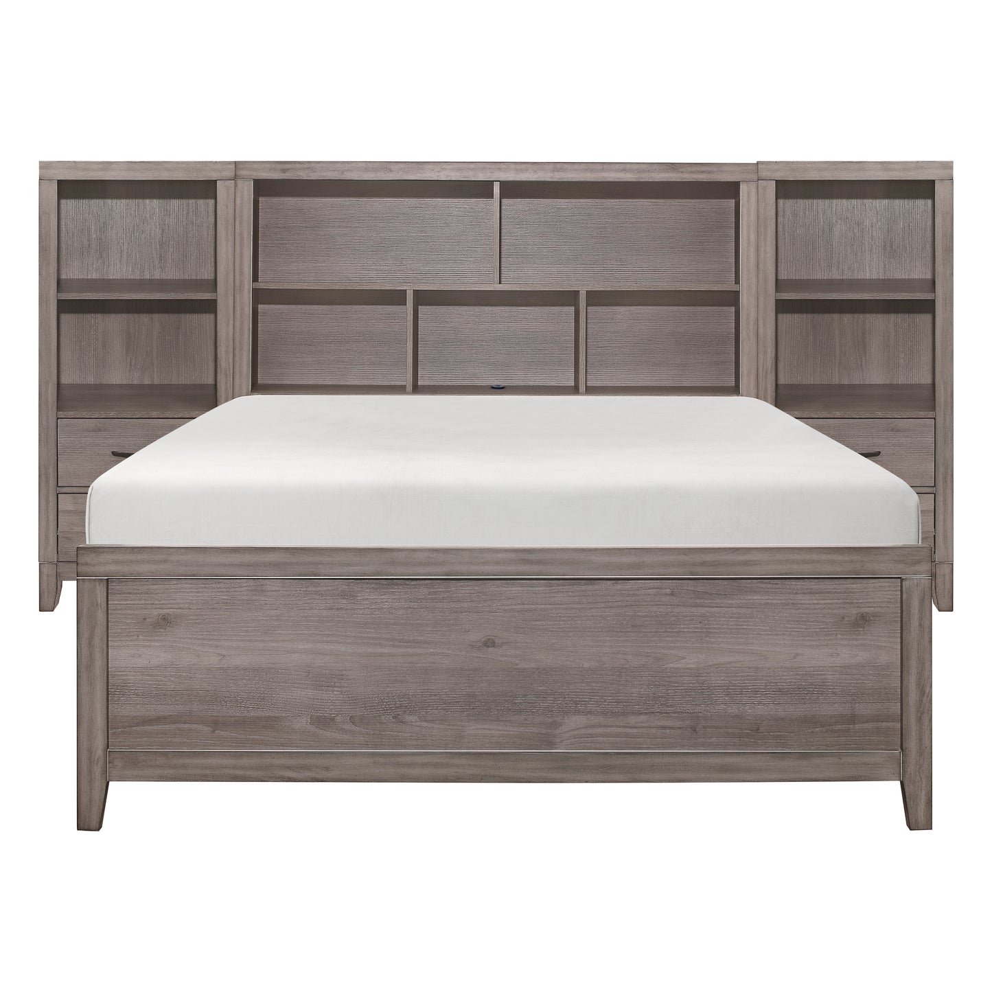 Homelegance Queen Bed Woodrow Weathered-Wood Finish with Storage 2042NB-WBT
