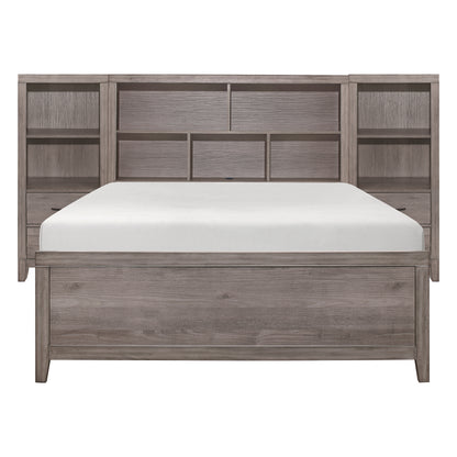 Homelegance Queen Bed Woodrow Weathered-Wood Finish with Storage 2042NB-WBT