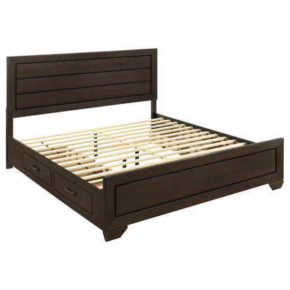 Kauffman 4-piece Eastern King Bedroom Set Dark Cocoa