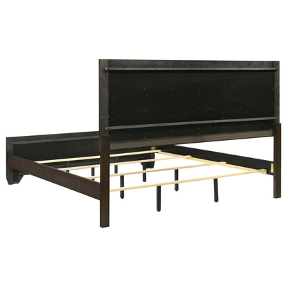 Kauffman 5-piece Eastern King Bedroom Set Dark Cocoa