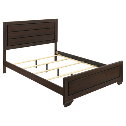 Kauffman Wood Queen Panel Bed Dark Cocoa