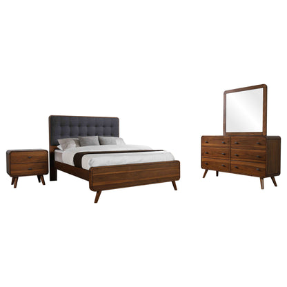 Robyn 4-piece Eastern King Bedroom Set Dark Walnut