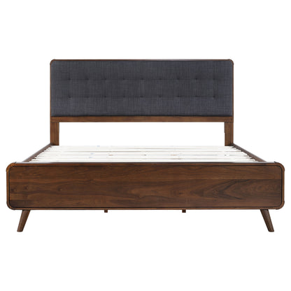Robyn Wood Eastern King Panel Bed Dark Walnut
