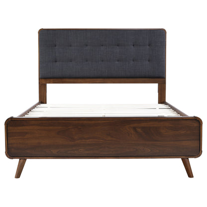 Robyn Wood Queen Panel Bed Dark Walnut