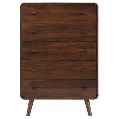 Robyn 5-drawer Bedroom Chest Dark Walnut