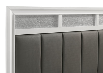 Barzini Wood Eastern King Panel Bed White