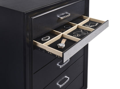 Miranda 5-piece Eastern King Bedroom Set Black