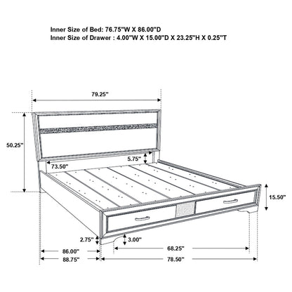 Miranda 5-piece California King Bedroom Set Black