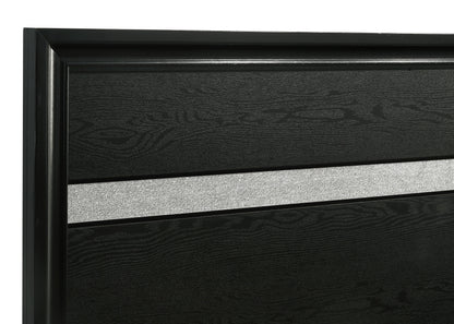 Miranda 51-inch Wood Twin Storage Panel Bed Black