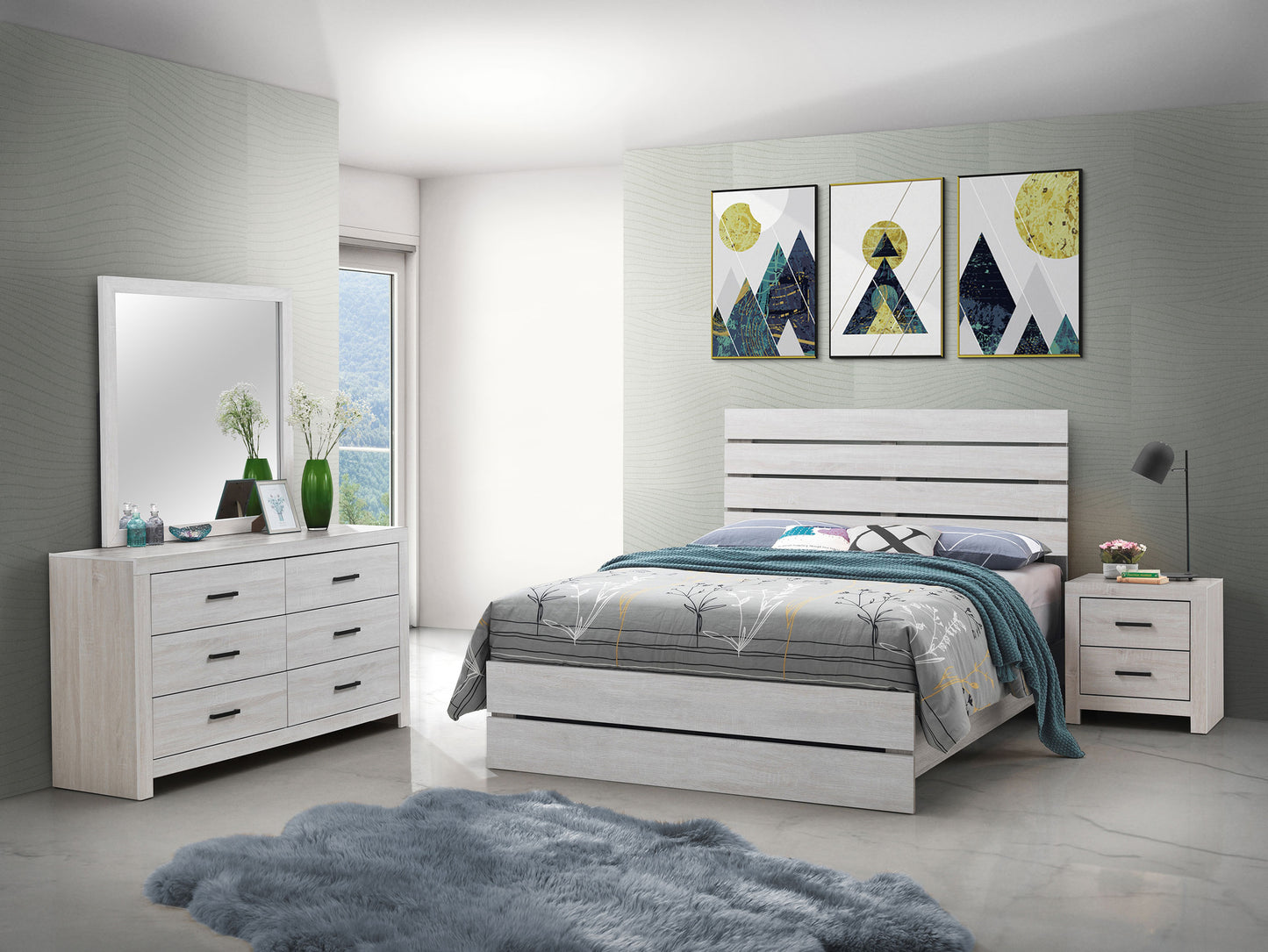 Brantford 4-piece Eastern King Bedroom Set Coastal White