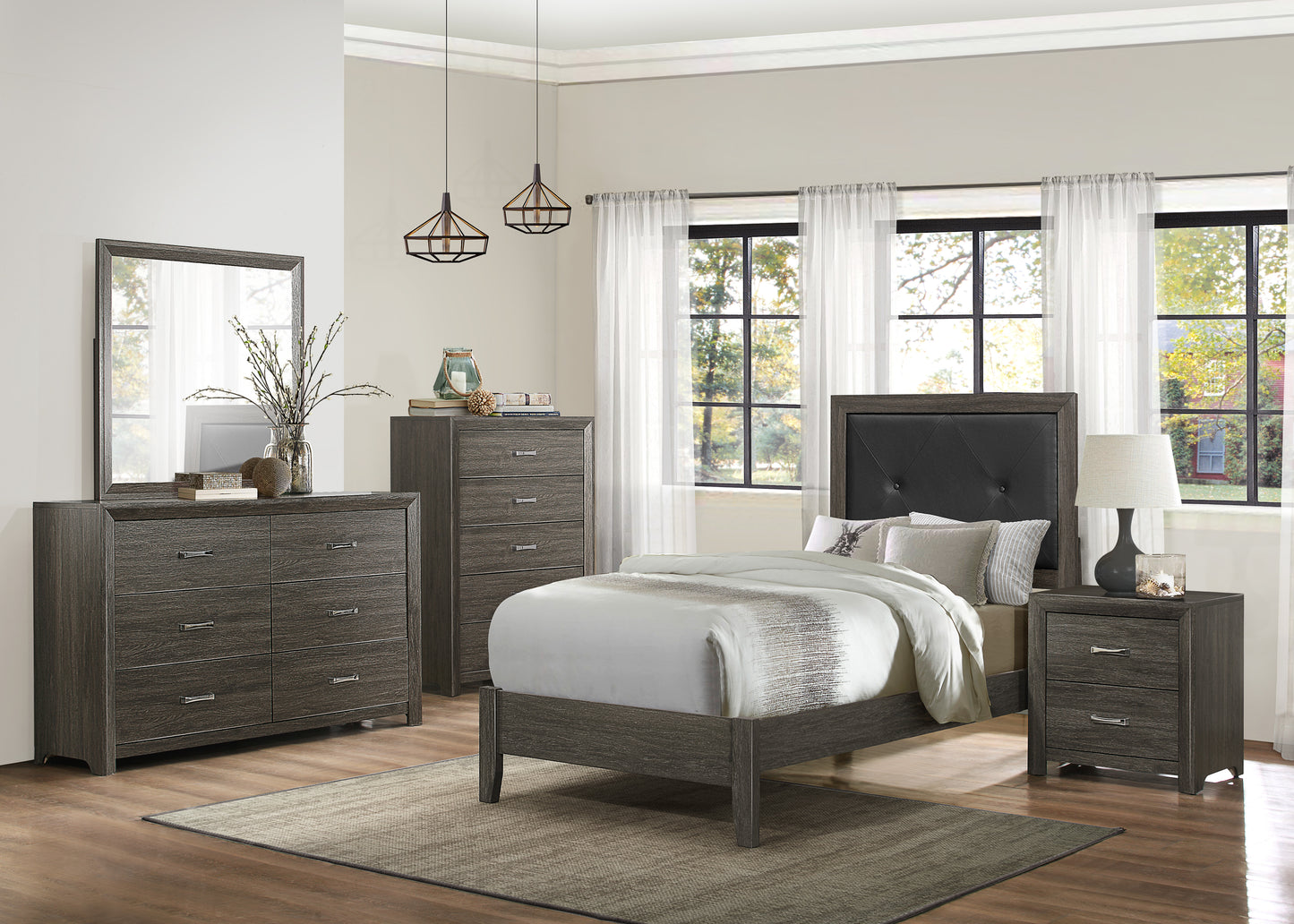 Homelegance Chest Edina Dark Gray Finish 2145NP-9