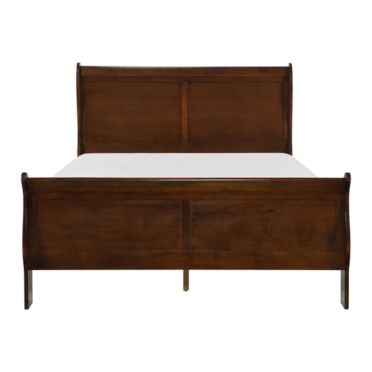 Homelegance Queen Bed Mayville Burnished Brown Cherry Finish 2147-1