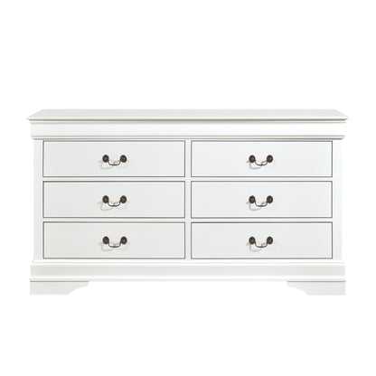 Homelegance Dresser Mayville White Elegant Design with Six Drawers 2147W-5