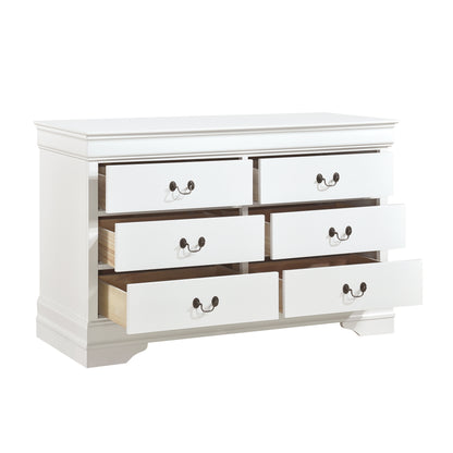 Homelegance Dresser Mayville White Elegant Design with Six Drawers 2147W-5
