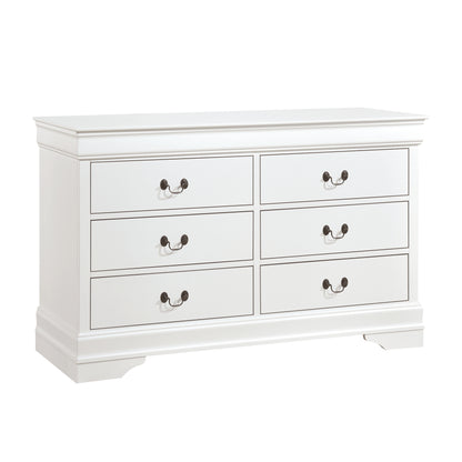 Homelegance Dresser Mayville White Elegant Design with Six Drawers 2147W-5