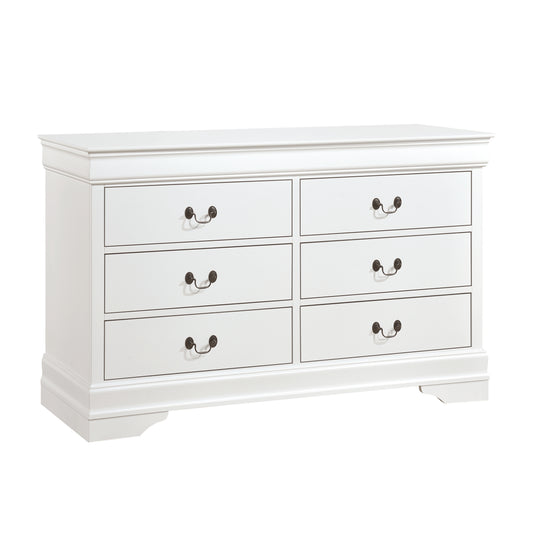 Homelegance Dresser Mayville White Elegant Design with Six Drawers 2147W-5