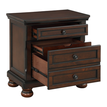 Homelegance Nightstand Cumberland Brown Cherry Finish 2159-4
