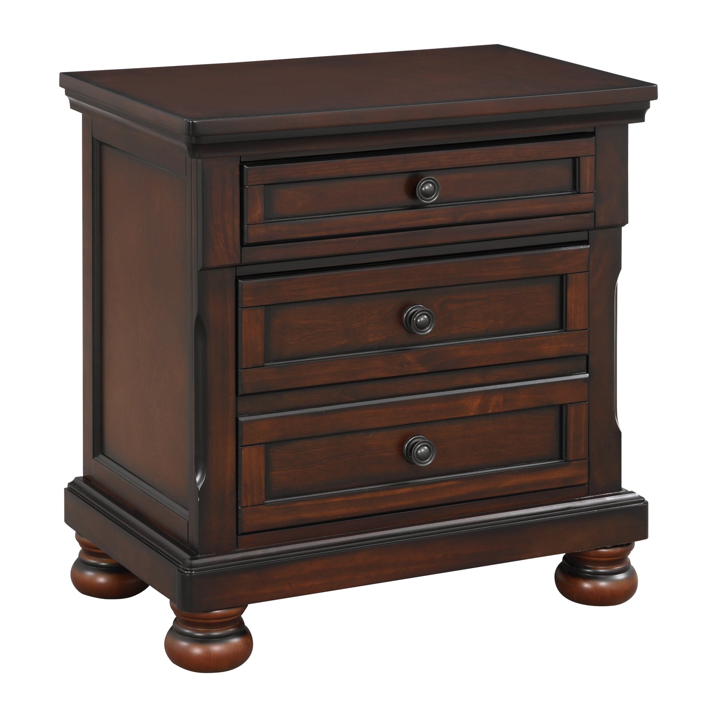 Homelegance Nightstand Cumberland Brown Cherry Finish 2159-4