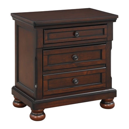 Homelegance Nightstand Cumberland Brown Cherry Finish 2159-4