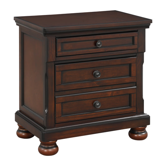 Homelegance Nightstand Cumberland Brown Cherry Finish 2159-4