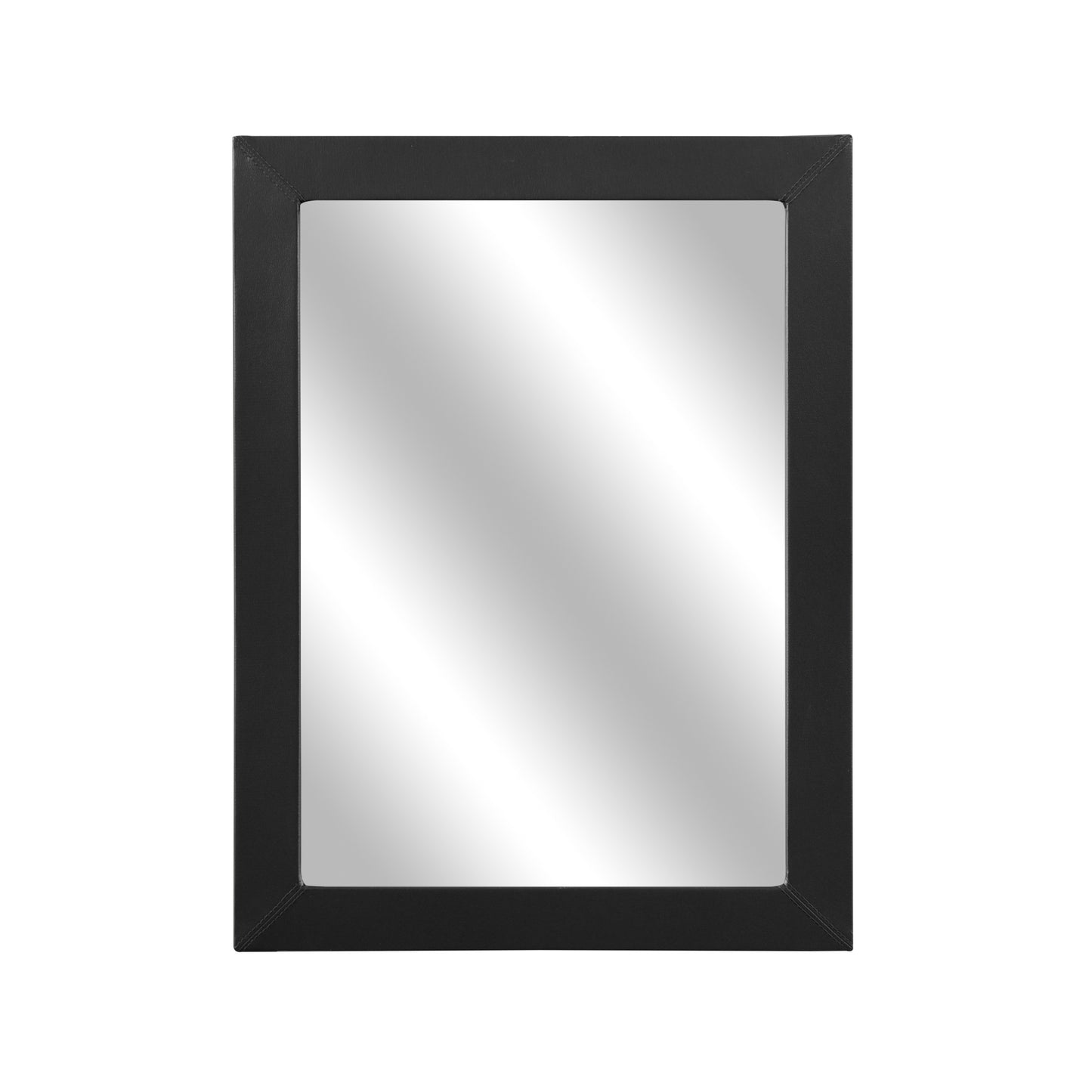 Homelegance Lorenzi Dresser Mirror Black Faux Leather 2220-6