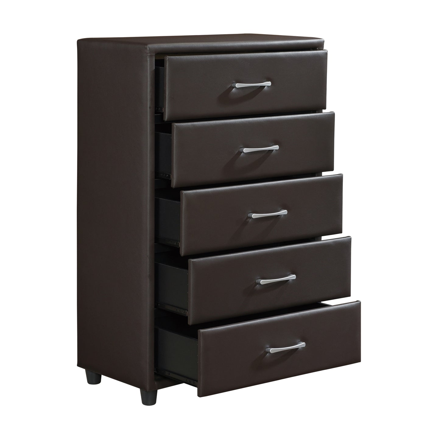 Homelegance Chest Lorenzi Dark Brown Faux Leather Sophistication 2220DBR-9