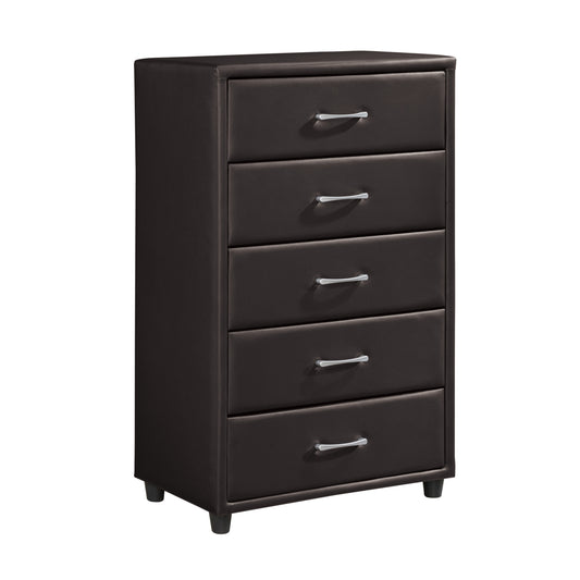 Homelegance Chest Lorenzi Dark Brown Faux Leather Sophistication 2220DBR-9