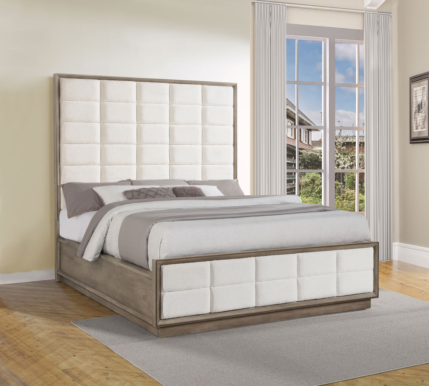 Durango 77-inch California King Panel Bed Washed Oak