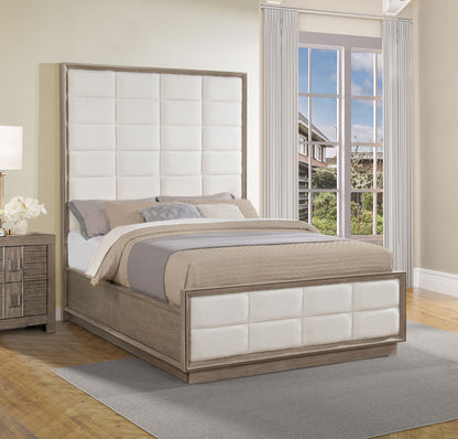 Durango 77-inch Queen Panel Bed Washed Oak