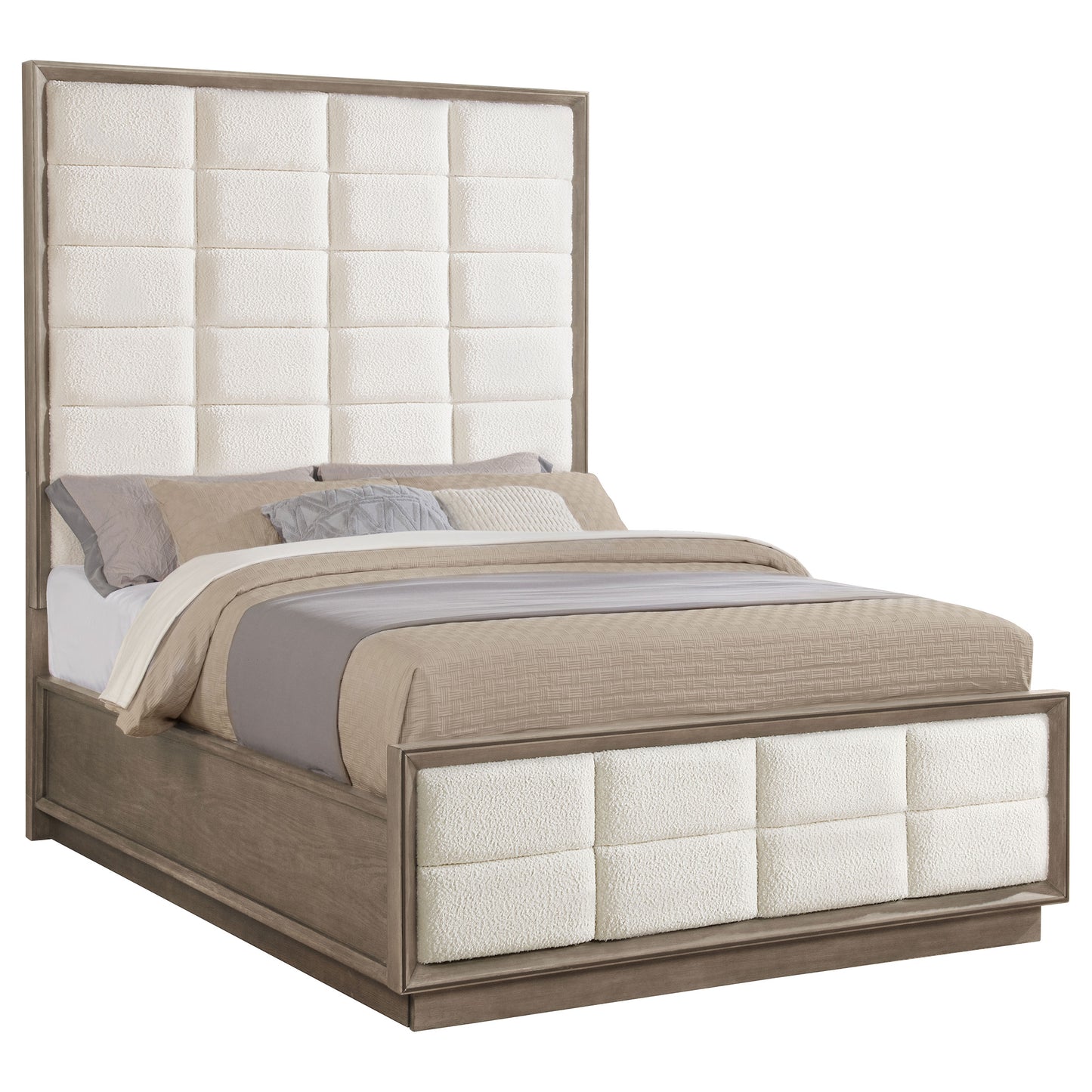 Durango 77-inch Queen Panel Bed Washed Oak