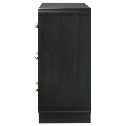 Cavelle 6-drawer Dresser Cabinet Black