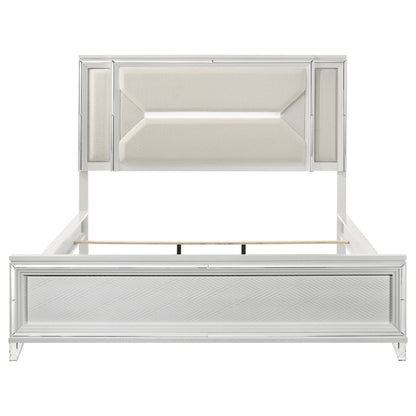 Marmore 64-inch California King Bed LED Headboard White