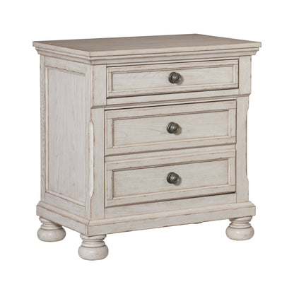 Homelegance Nightstand Bethel Antique White Finish Timeless Design 2259W-4