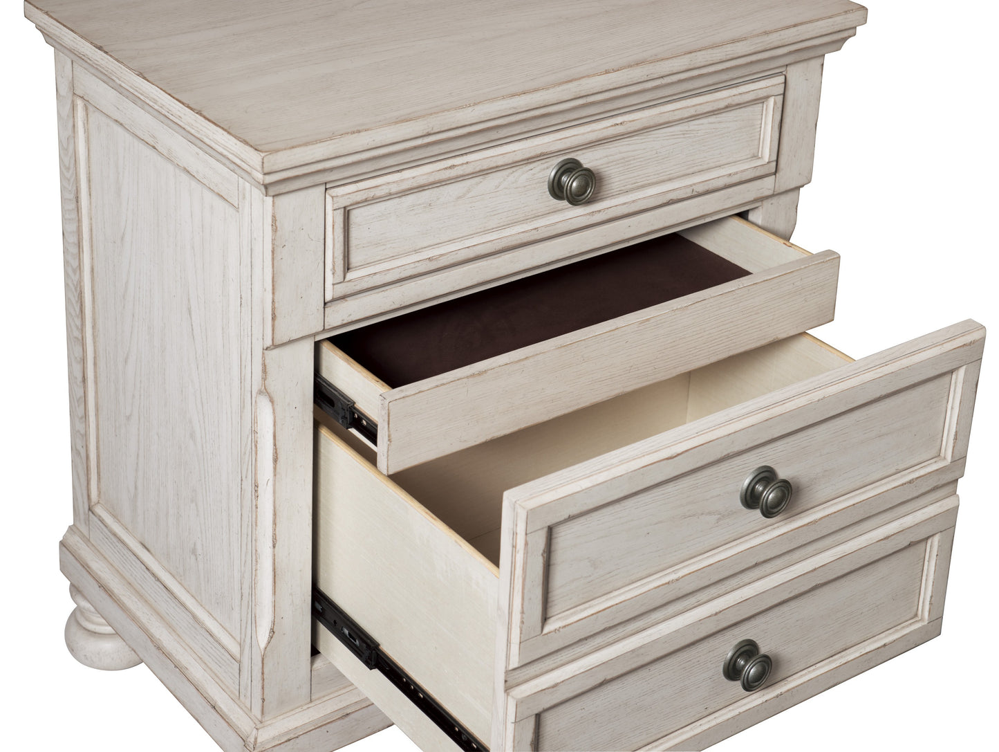 Homelegance Nightstand Bethel Antique White Finish Timeless Design 2259W-4
