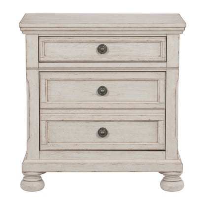 Homelegance Nightstand Bethel Antique White Finish Timeless Design 2259W-4