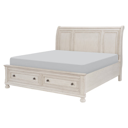 Homelegance Queen Bed Bethel Antique White Finish with Storage Drawers 2259W-1