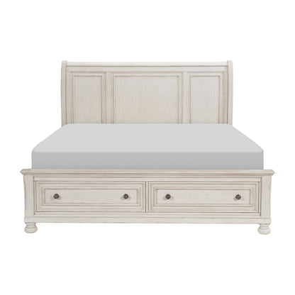 Homelegance Queen Bed Bethel Antique White Finish with Storage Drawers 2259W-1