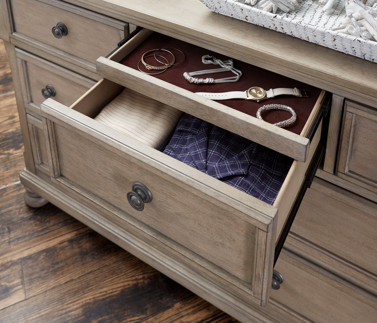 Homelegance Dresser Bethel Gray Finish Elegant Storage Solution 2259GY-5