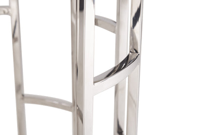 Modrest Silvan Modern Marble and Stainless Steel End Table