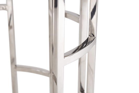 Modrest Silvan Modern Marble and Stainless Steel End Table