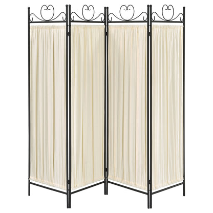 Dove 4-Panel Room Divider Folding Shoji Screen Beige