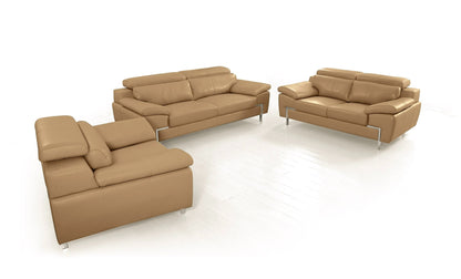 Divani Casa Grange Modern Camel Leather Sofa Set