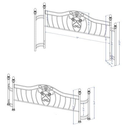 Sydney Metal Eastern King Open Frame Bed Brushed Gold