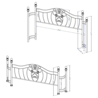Sydney Metal Queen Open Frame Bed Antique Brushed Gold
