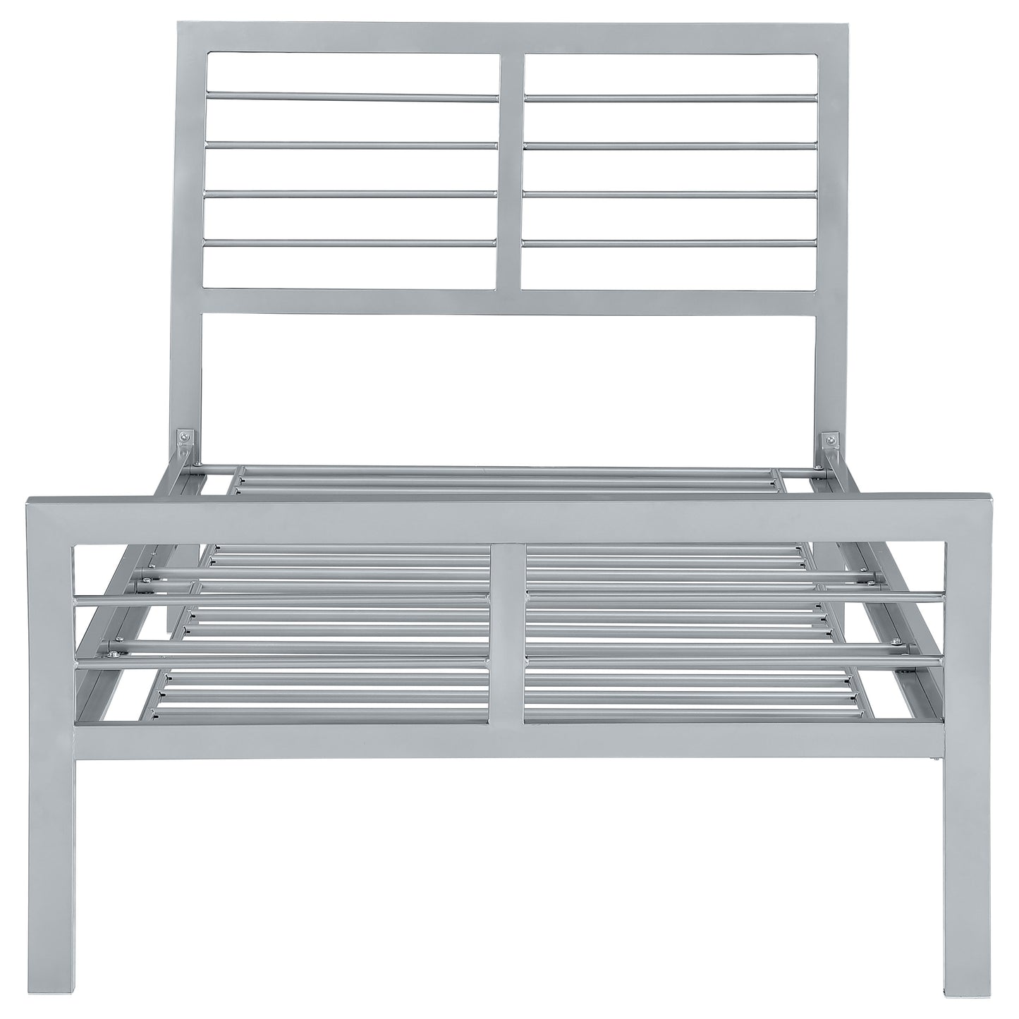 Cooper Metal Twin Open Frame Bed Silver