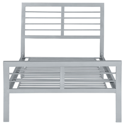 Cooper Metal Twin Open Frame Bed Silver