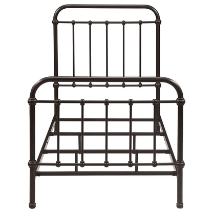 Livingston Metal Twin Open Frame Bed Dark Bronze