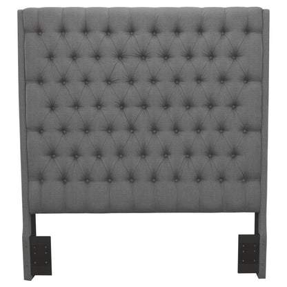 Camille Upholstered Eastern King Panel Headboard Grey
