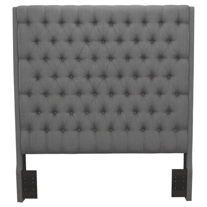 Camille Upholstered Queen Panel Headboard Grey
