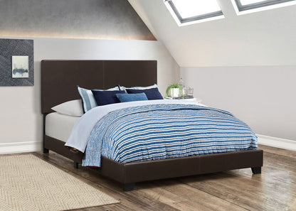 Dorian Upholstered California King Panel Bed Brown